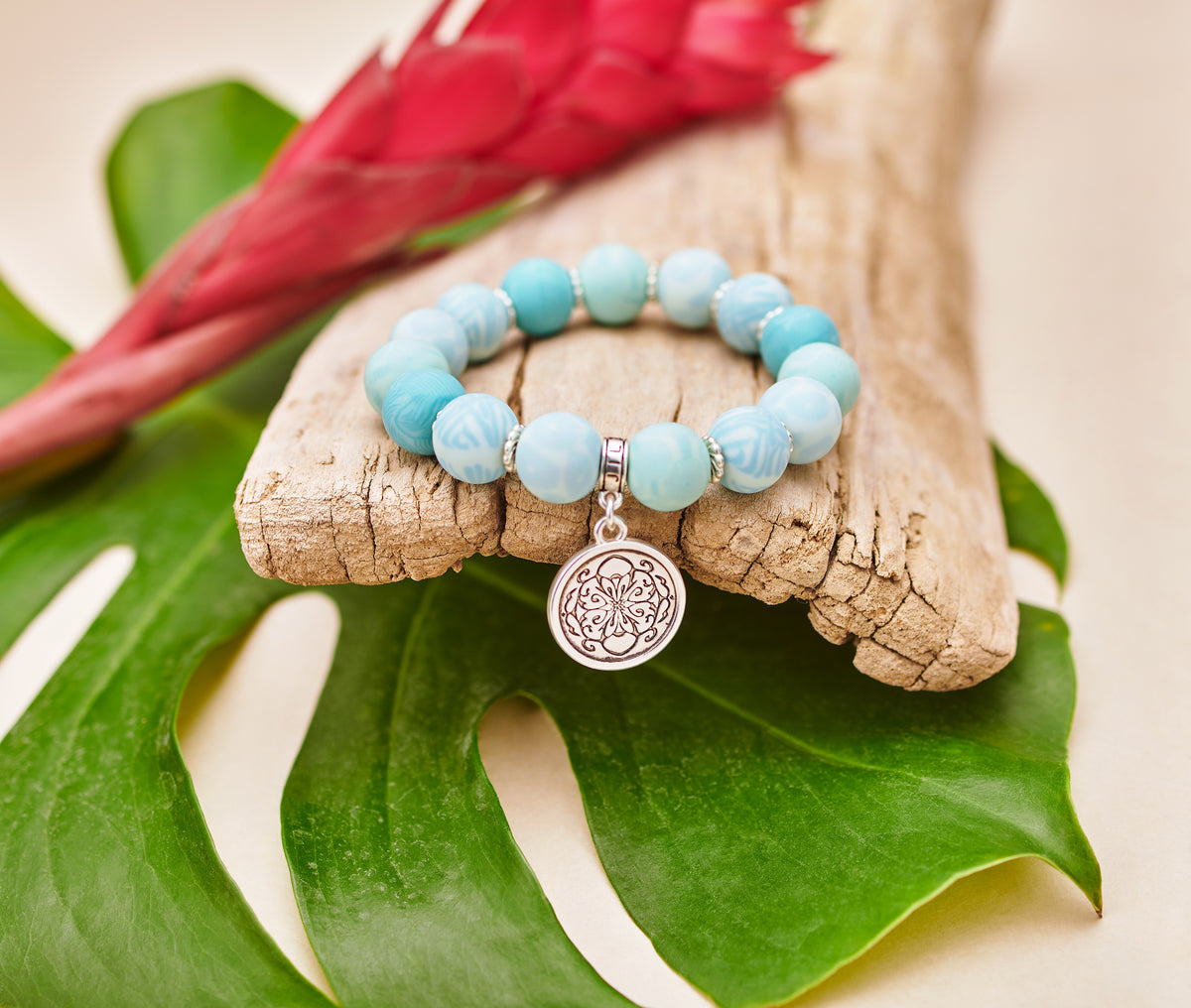 Maui Blue Chunky Blossom Bracelet
