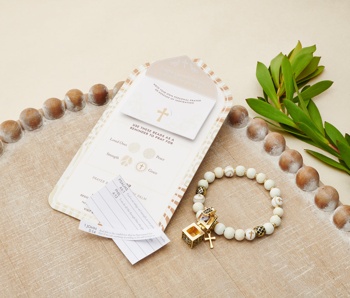 Ivory Palm Prayer Bracelet