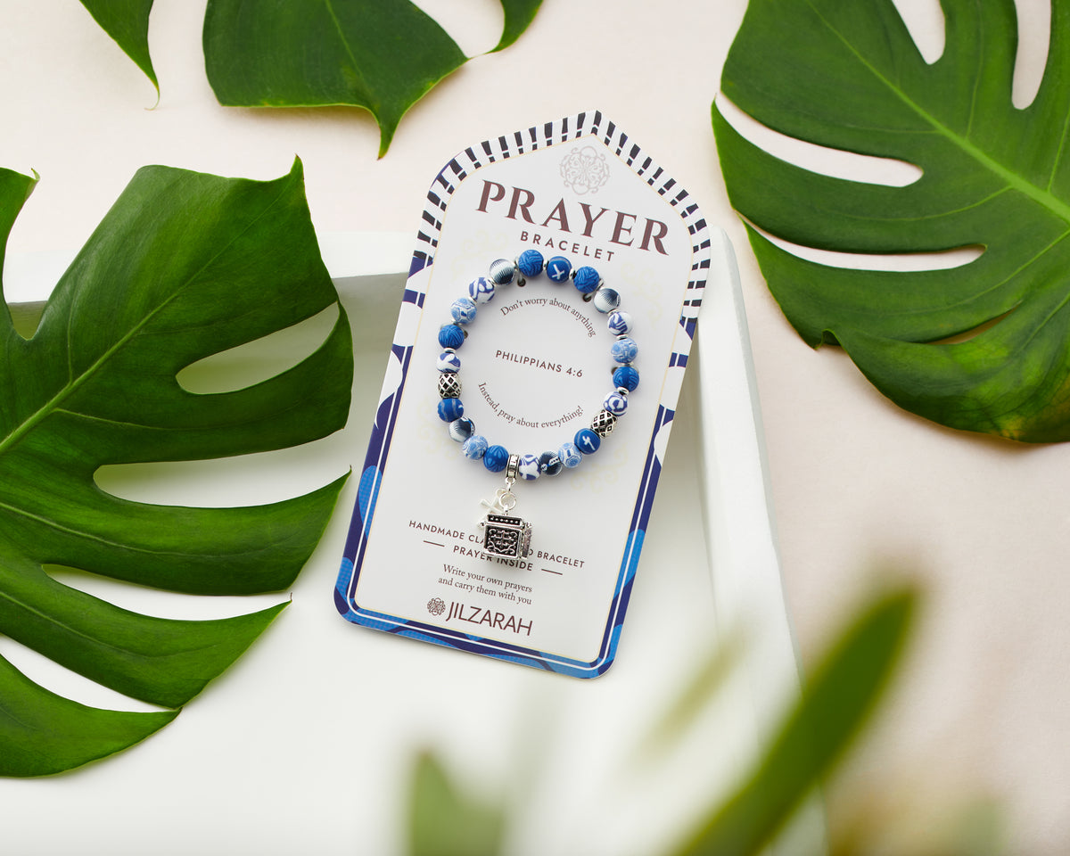 Blue Prayer Bracelet