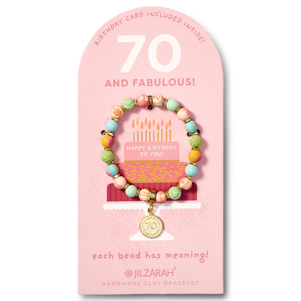70th Adult Birthday Bracelet - JILZARAH