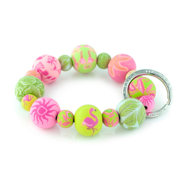 Flamingo Pink Wrist Keychain - JILZARAH