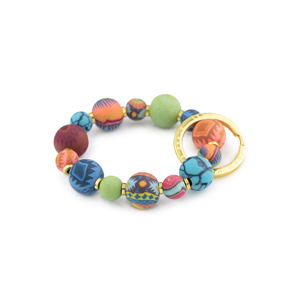 Sedona Sky Small Bead Wrist Keychain - JILZARAH