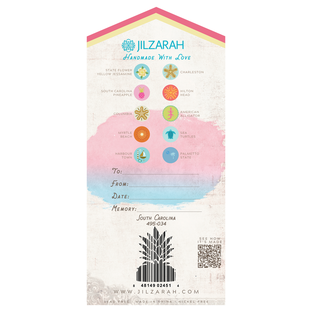 South Carolina Places We Love Bracelet