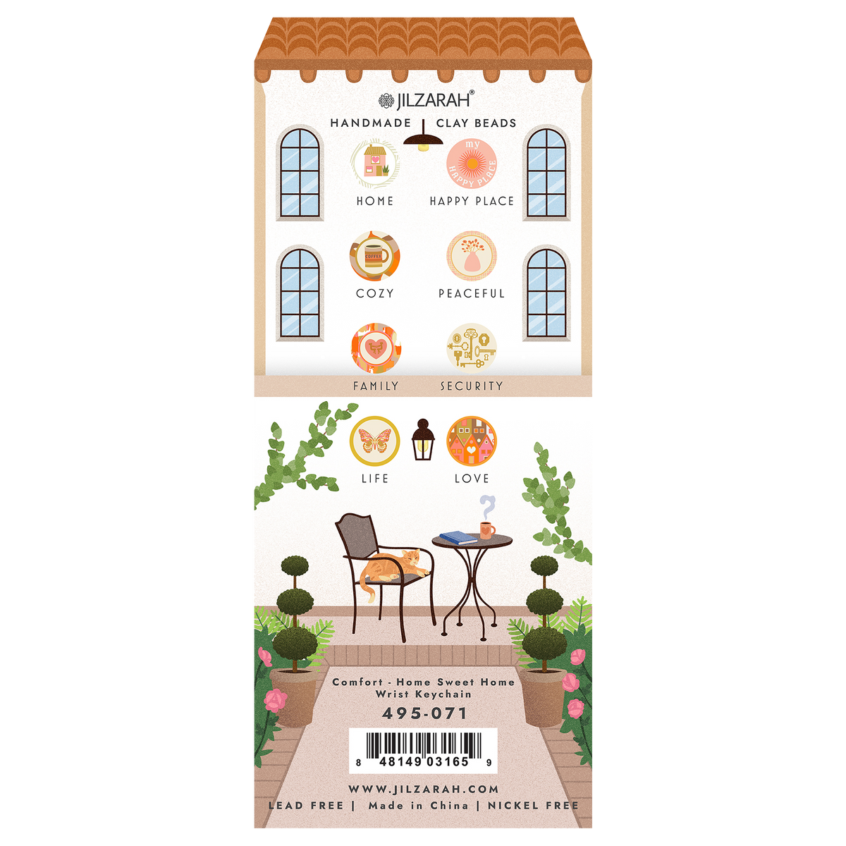 Comfort 'Home Sweet Home' Carded Wrist Keychain