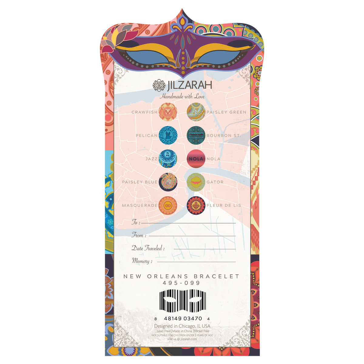 New Orleans Places We Love Bracelet