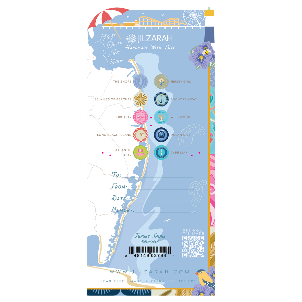 Jersey Shore Places We Love Bracelet