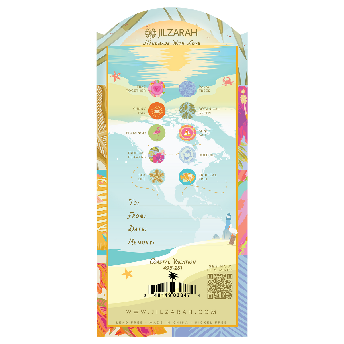 Coastal Vacation Memory Bracelet