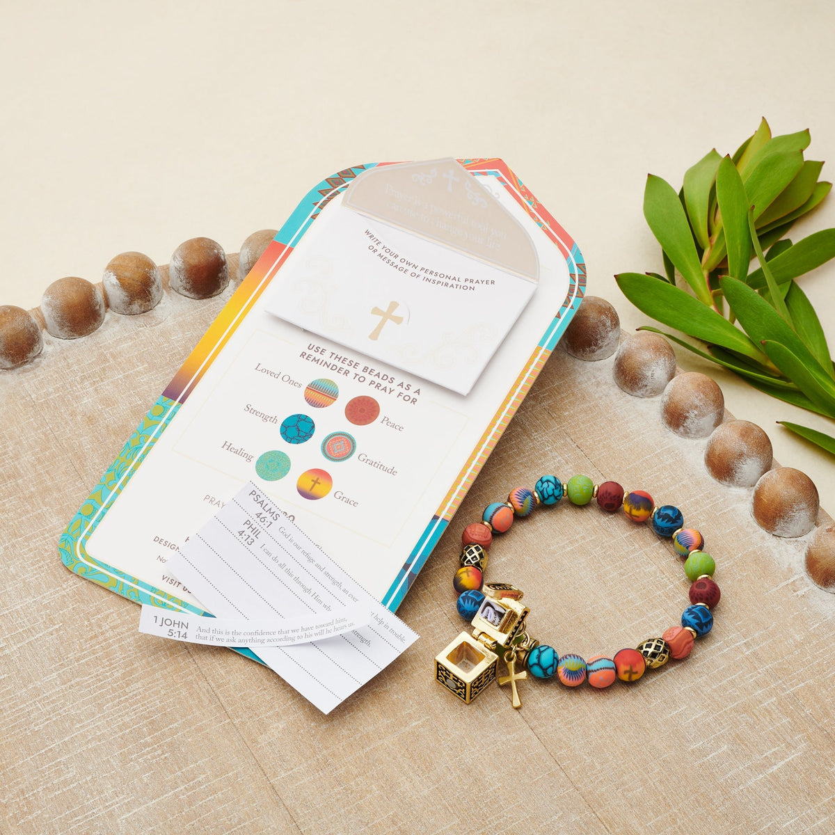 Gift Prayer Bracelet With Box 33 Light Honey Wax Handmade Natural