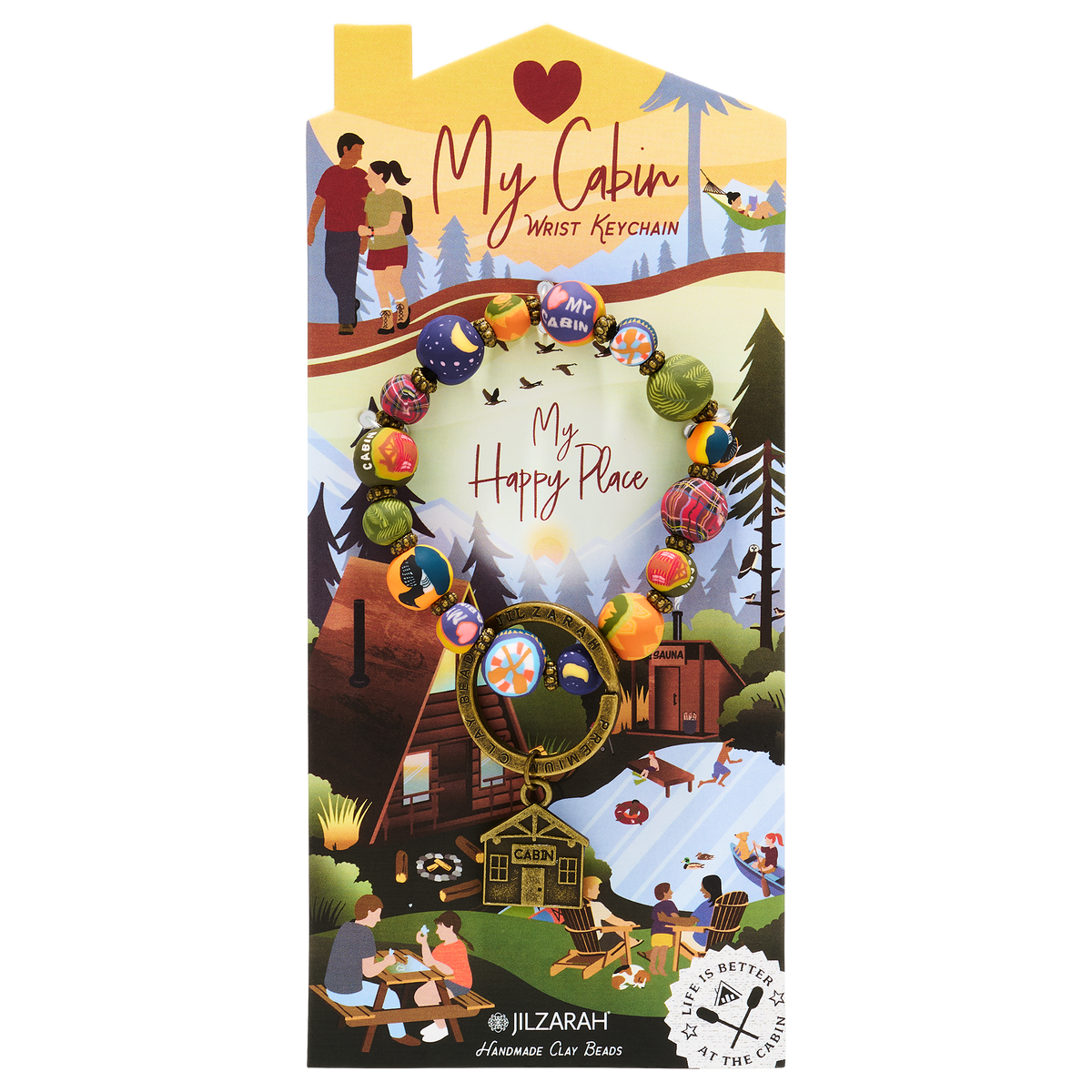 Love my Cabin Wrist Keychain