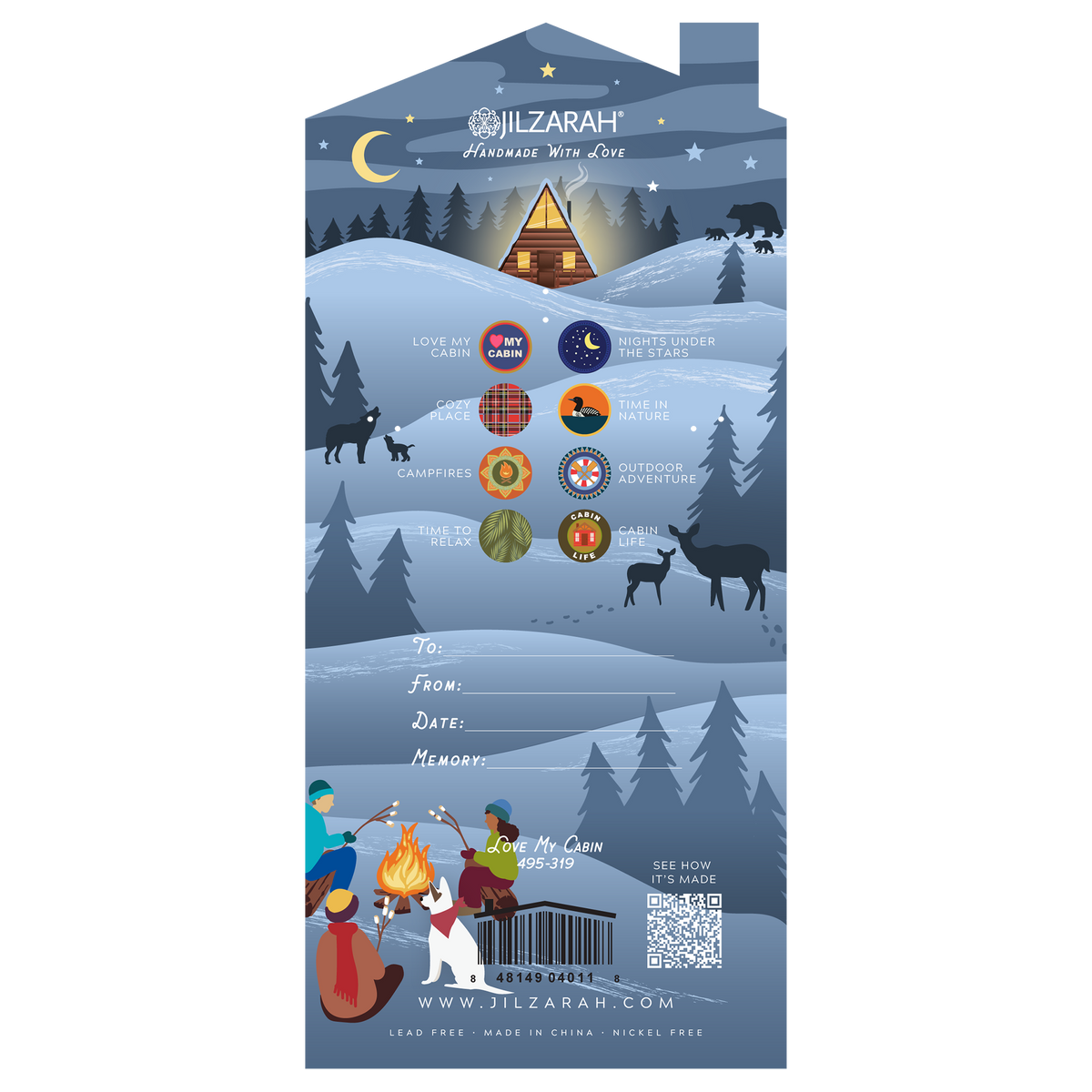 Love my Cabin Wrist Keychain