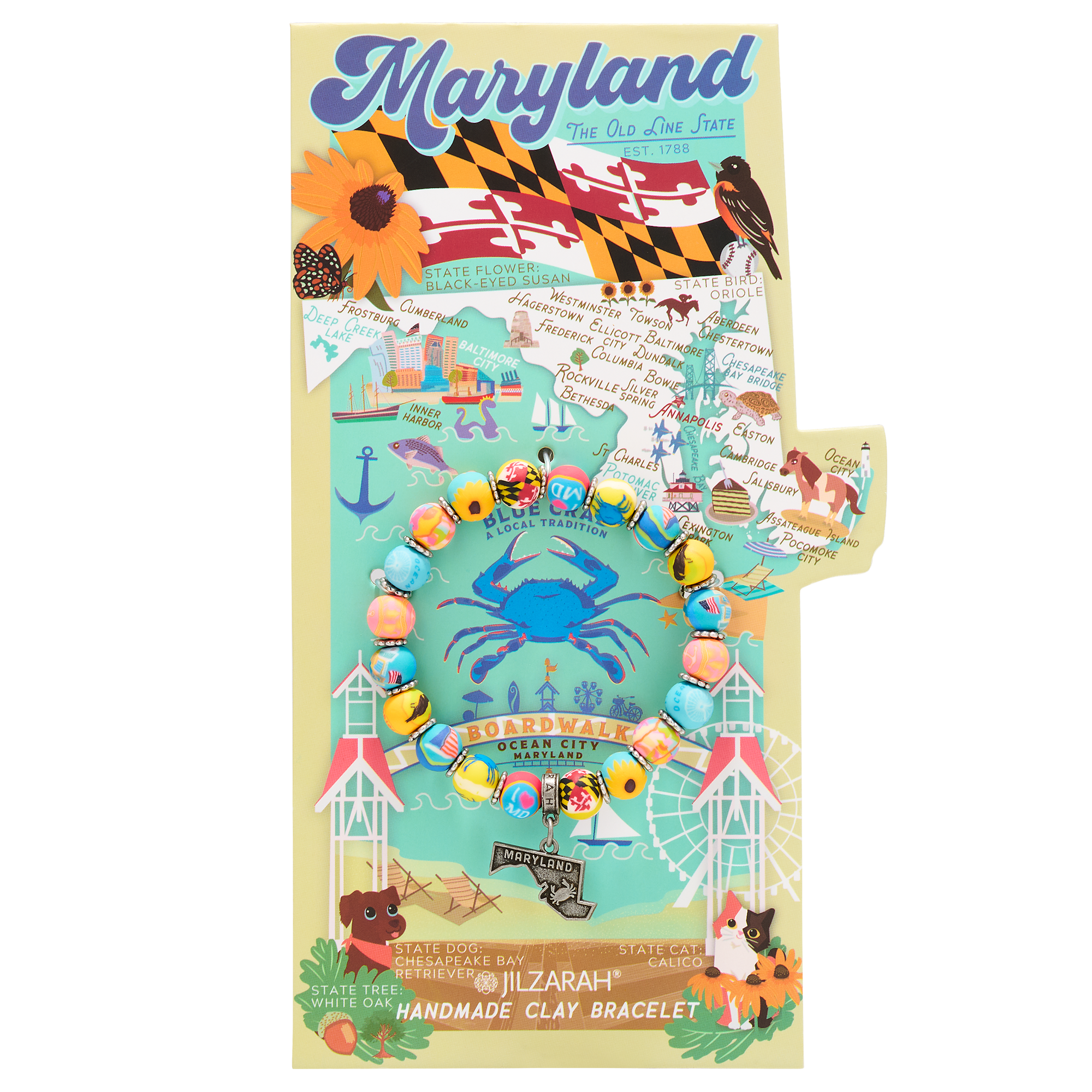 Maryland Places We Love Bracelet - JILZARAH Maryland Places We Love Bracelet - JILZARAH