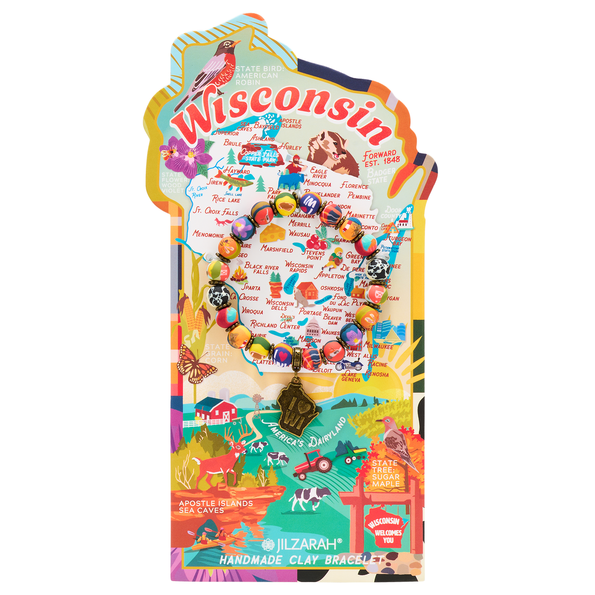 Wisconsin Places We Love Bracelet