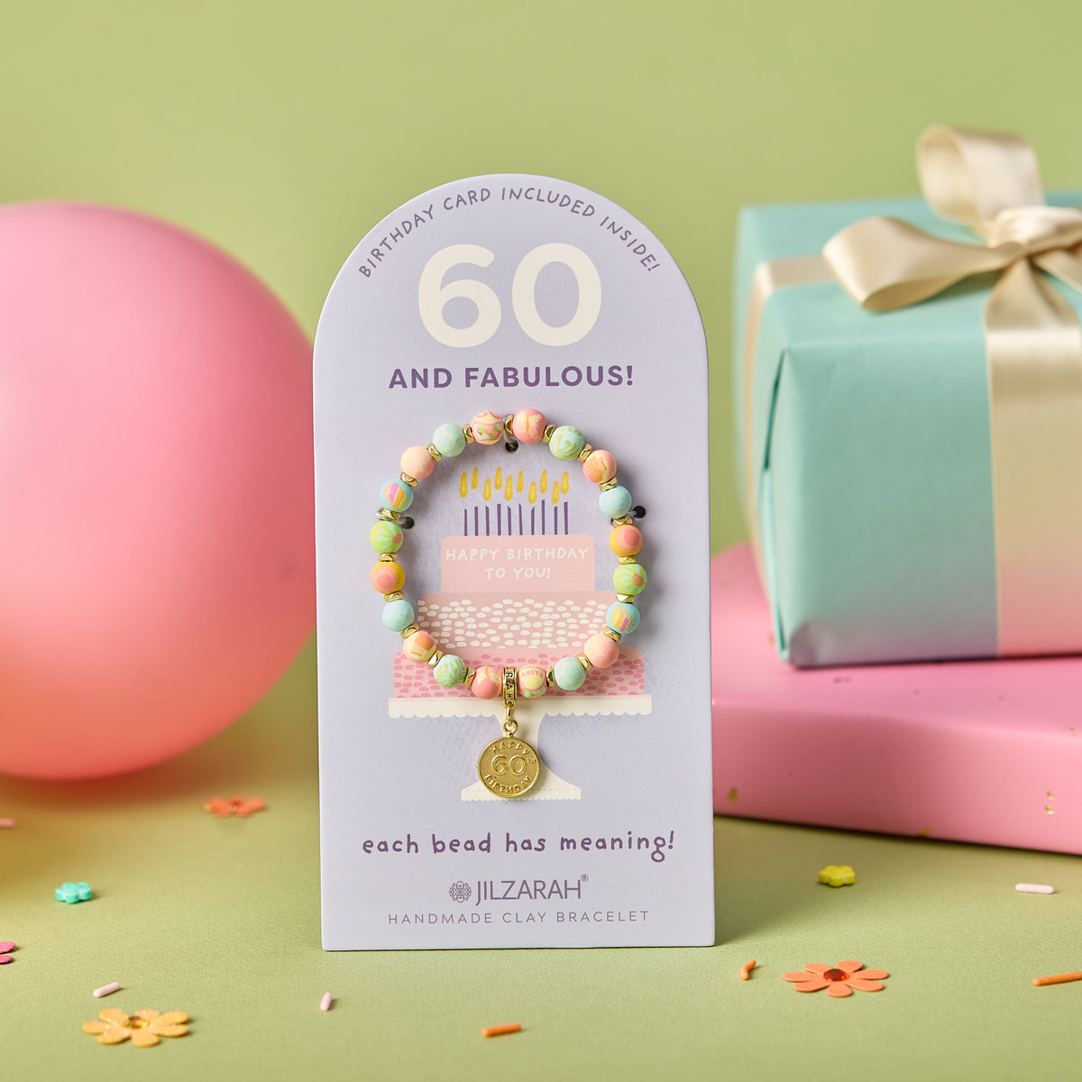 60th Adult Birthday Bracelet
