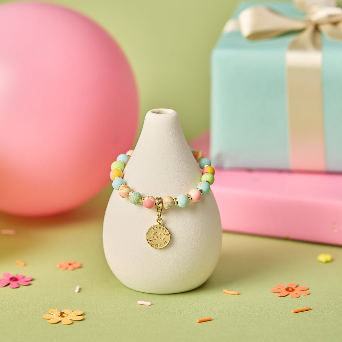 60th Adult Birthday Bracelet