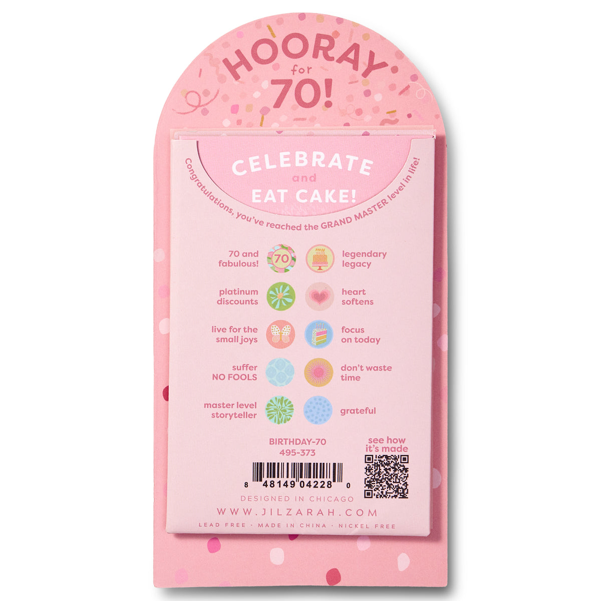 70th Adult Birthday Bracelet