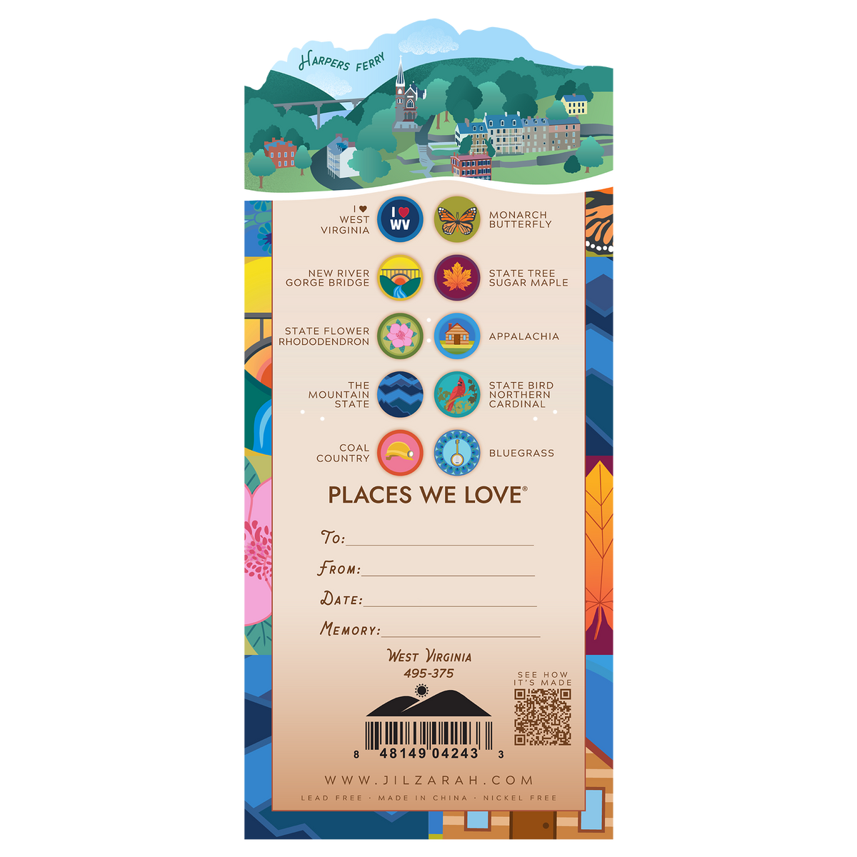 West Virgina Places We Love Bracelet