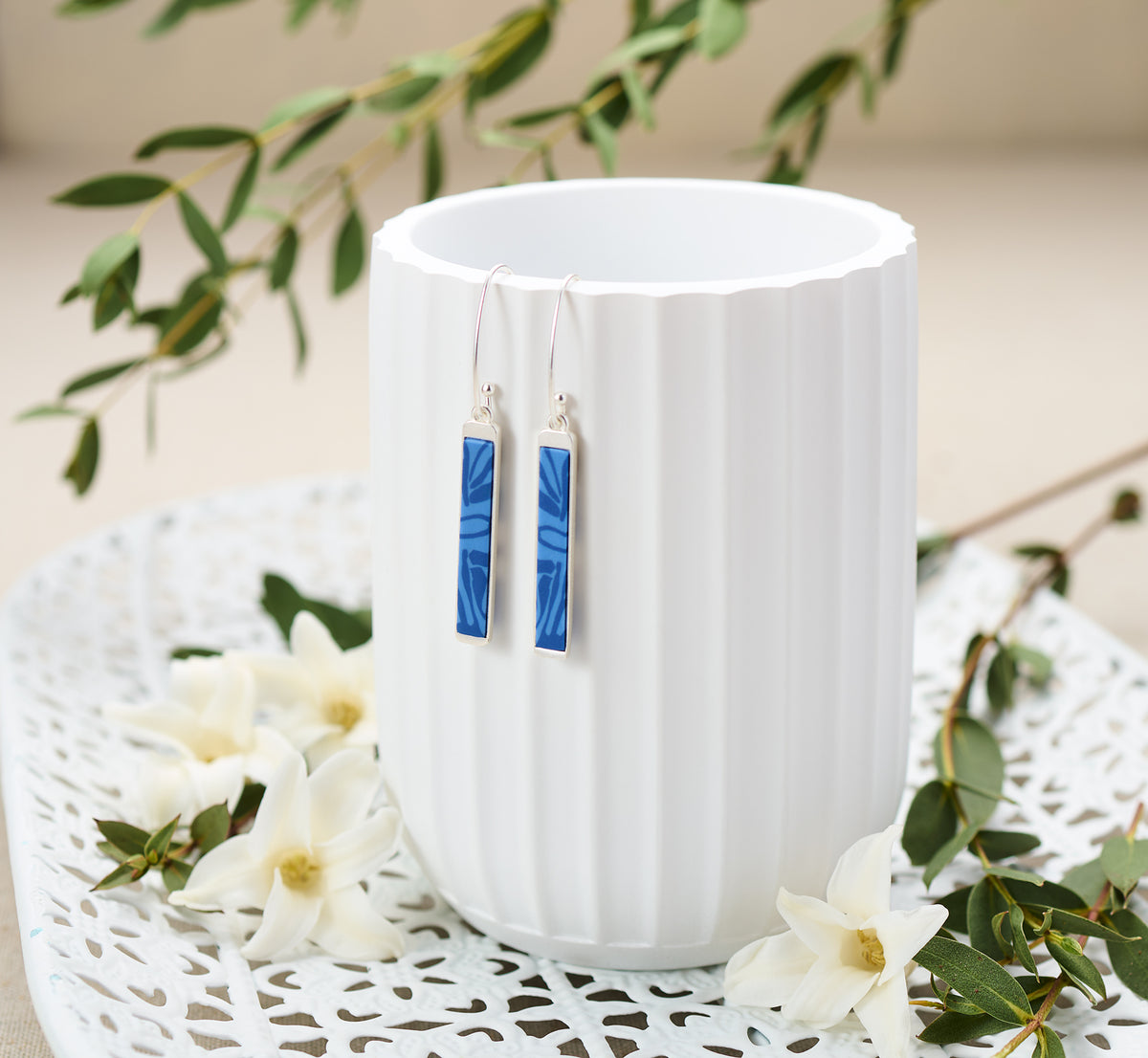 Santorini Reversible Mini Bar Earrings