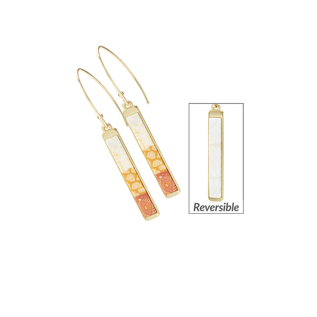 Sahara Reversible Mini Bar Earrings