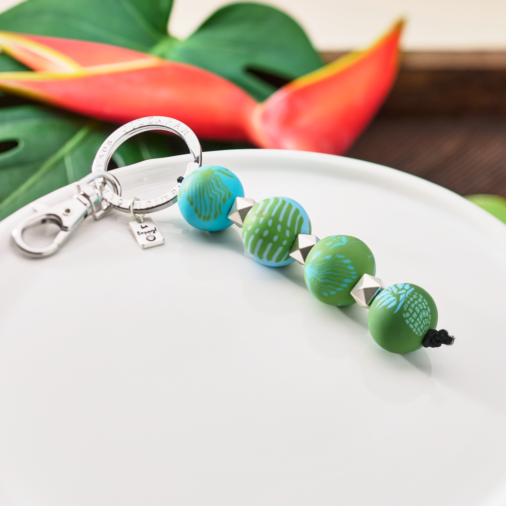 Tropical Green 4-Ball Keychain - JILZARAH