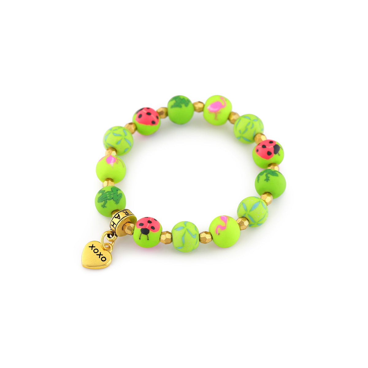 Ladybug Green Girls Bracelet