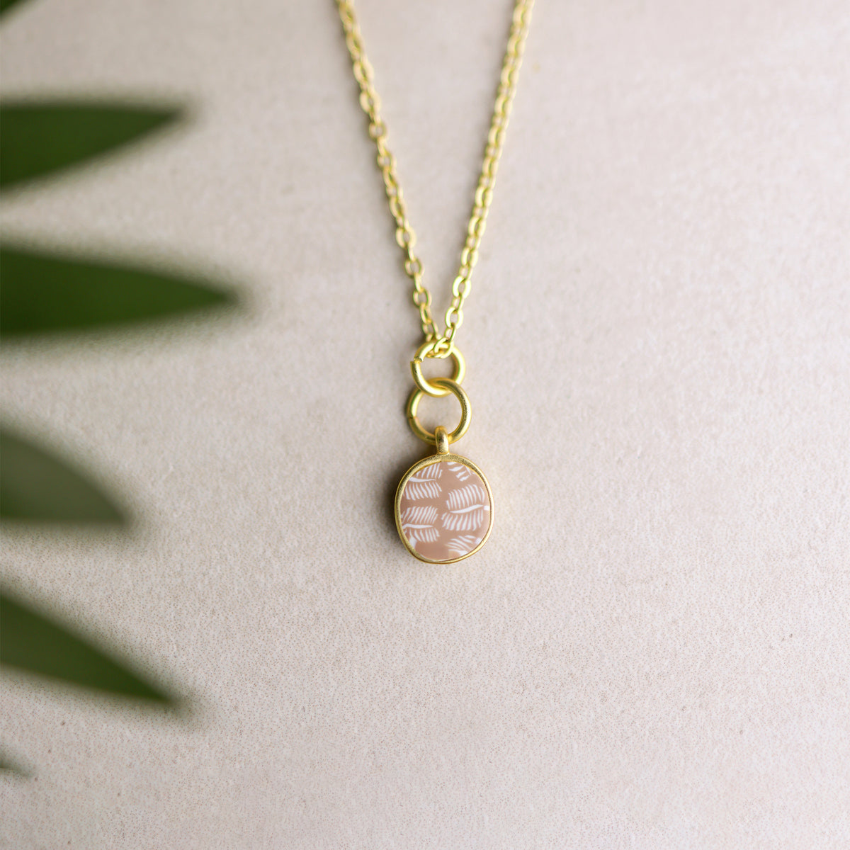 Ivory Palm Petite Coin Necklace