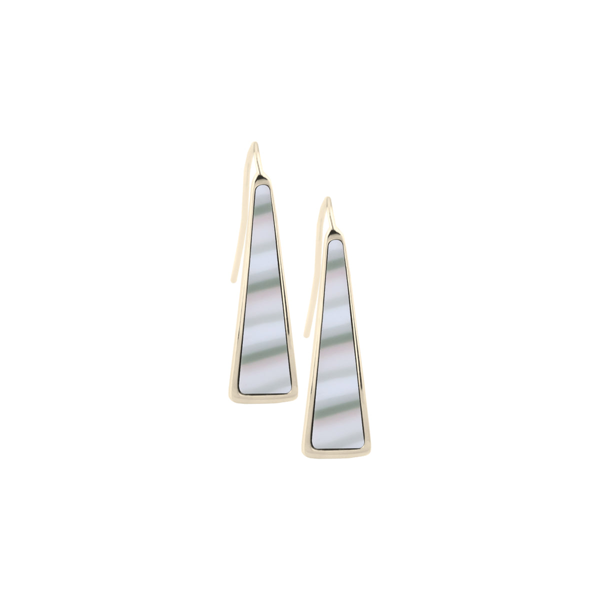 Linen 14K Gold Triangle Drop Earrings