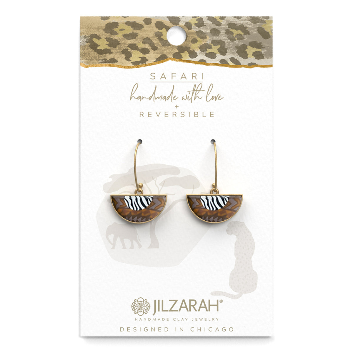 Safari Reversible Half Shell Earrings