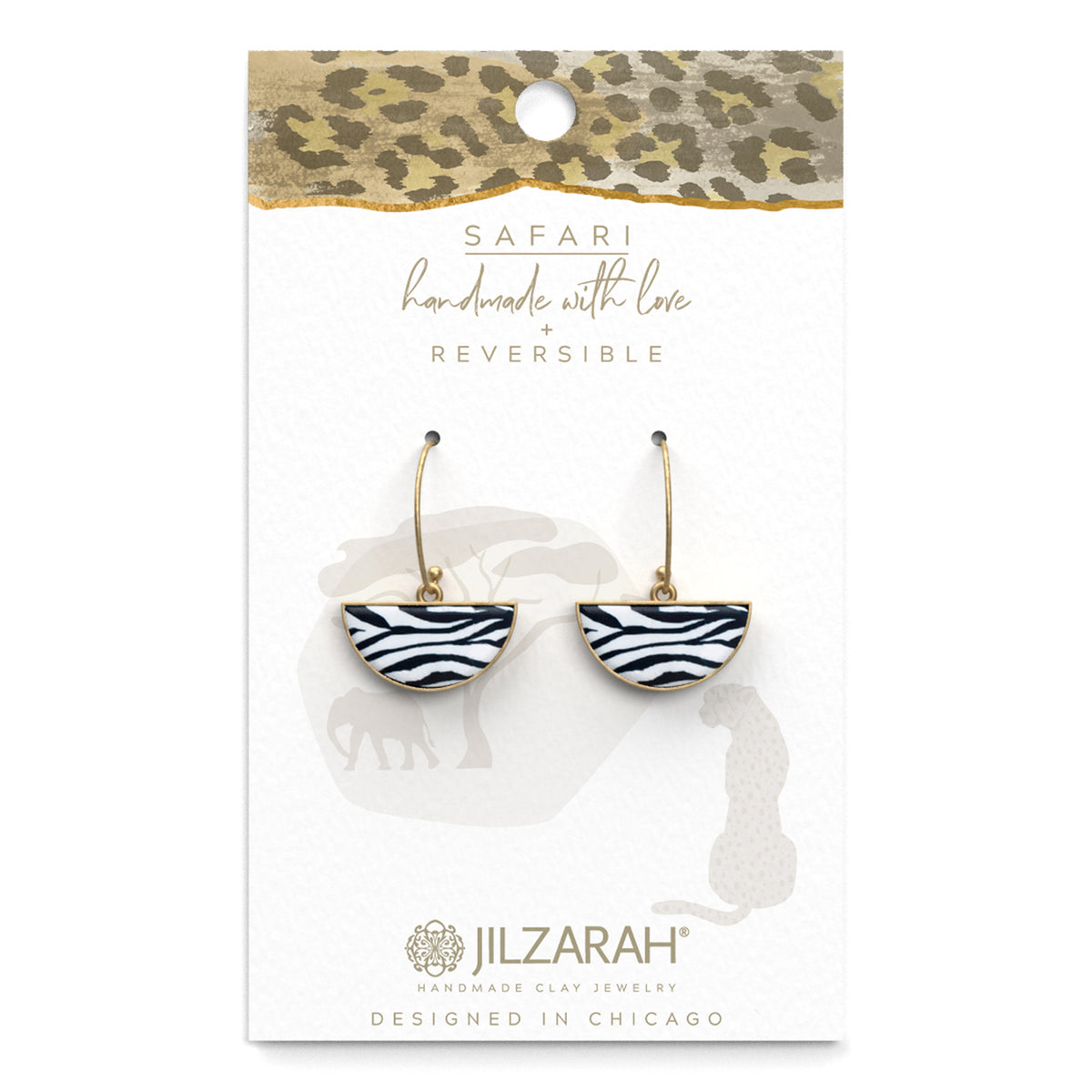 Safari Reversible Half Shell Earrings